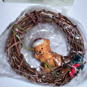 Henco Mini Christmas Bear Wreath Ornament